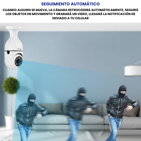 Smart surveillance camera with light bulb. Your safety comes first! 