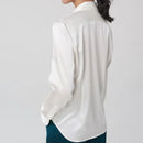 19Momme Silk Long Sleeve Lapel Collar Women's Shirt with Button Up Design