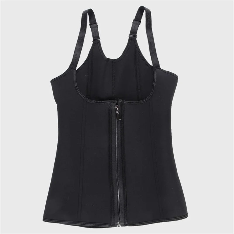 Waist Trainer Tank Top For Women Zipper Body Shaper Tummy Control Sleeveless Top, Women's Activewear Body Shaping Underwear