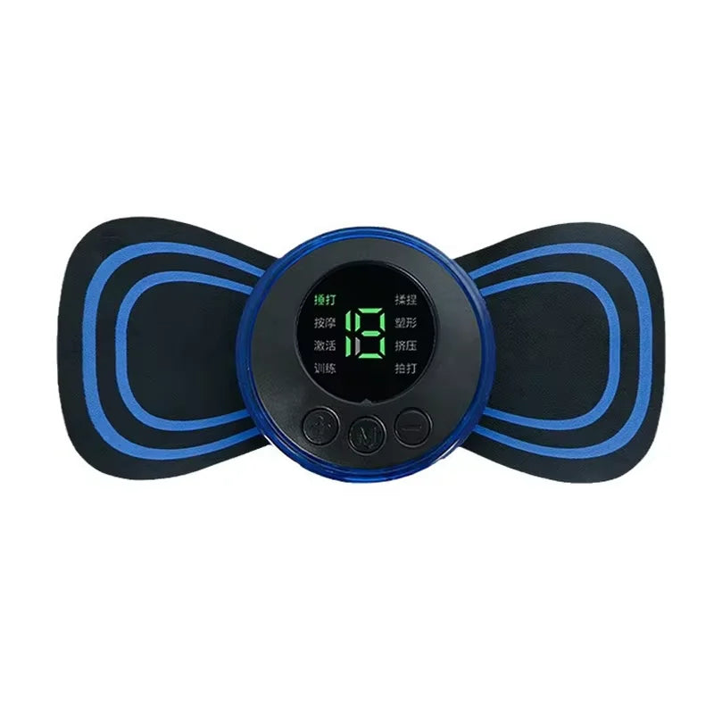 Electric Neck Massager Mini Cervical Back Patch Muscle Relieve Fatigue Stimulator Massageador Mat Pad Home Use Massage Tool